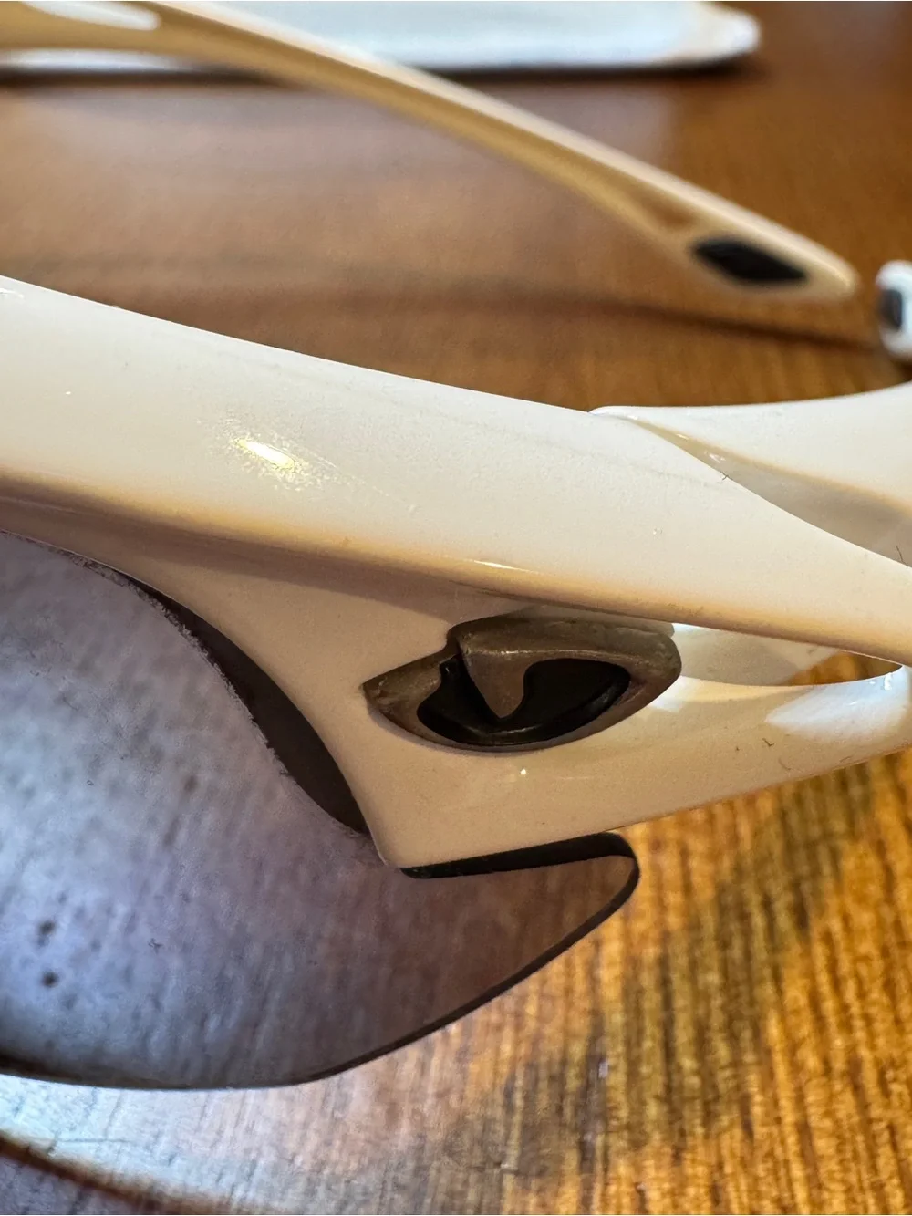 White  wraparound sport sunglasses